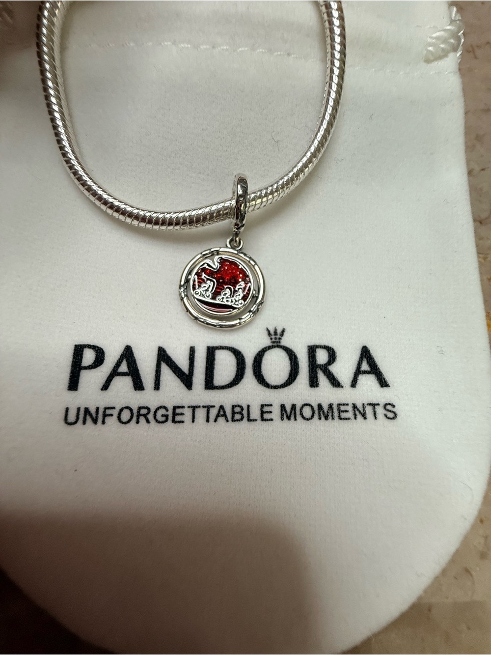 Pandora Stranger Things Glow-in-the-Dark Upside Down Dangle Charm